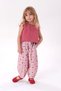Girl's Heart Patterned Balloon Pants and Tie-Back Vest Top and Bottom Set