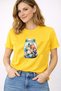 Women's Summer Sea-Themed Print Detailed Crew Neck Cotton T-Shirt
