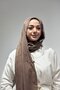 Cotton & Bamboo Milk Coffee Jacquard Shawl - 3