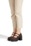 Bitter Coffee Color Suede Double Strap Mary Jane Shoes High Platform Heels Women's Shoes Ciza - 6