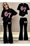 Girls' 67-Bow Printed T-Shirt Spanish Pantalon Set