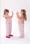 Peach print button-down top and bottom set - 4