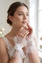 Rosmira Dot White Tulle Bracelet – Elegant Polka Dot Bridal and Wedding Accessory with Floral Detail