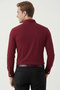 Burgundy Modal Fabric Comfortable Fit Embroidered Men's Shirt 2602630 - 4