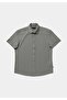 Regular Fit Shirt Neck Plain Men's Green Long Sleeve Shirt - 5