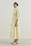 Ribbed Detailed Shirt Dress Yellow - 2