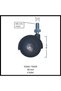 M8 (5/16) Screw-In Furniture Wheel, 40 mm (4 Pieces), Office Chair, Cabinet, Shelf, 360 Degree Rotation - 4