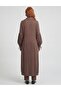 Ruffle Detailed Lyocell Viscose Giy Çık Chocolate - 4