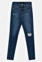 Women Skinny Fit Distressed Stretchable Jeans, Blue - 2