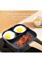 🍳 مقلاة غير لاصقة بثلاث فتحات لطهي البيض والفطائر، وعاء طهي شرائح اللحم للإفطار، متوافق مع مواقد الغاز والحث الكهرومغناطيسي - 5