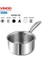 Platinum Triply Stainless Steel Milkpan - 1.2 Litre, 14 cm | Easy Pour Spout | Tea/Milk/Chai Pan | Rivetted Sturdy Handle | Induction & Gas Base - 4