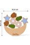 Montessori Stacking & Balancing Set – Nature Inspired Wooden Acorn, Flower & Leaf Blocks - 3
