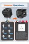 World to UK Travel Adapter Plug Converter 10A 2500W 3-Pin Socket with Safety Shutter for UAE KSA HK Accepts US EU AU CN Plugs Universal International Outlet for Laptop Electronics (UK) - 2