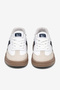 Women's White Navy Blue Comfortable Fit Rubber Sole Lace-Up Sneaker - 5