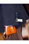 Italian Style Slim Fit Men's Mono Collar Linen Blend Jacket Navy Blue T20083-02 - 6
