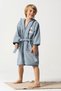 Joie 100% Cotton Children's Bathrobe with Hood and Animal Embroidery - 2