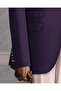 Italian Style Slim Fit 8 Drop Mono Collar Men's Jacket Purple T10772 - 4