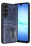 Gldisptm New Galaxy A17 5g Sara Leather Case with Business Card Holder (91154) - Navy Blue