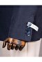 Italian Style Slim Fit Mono Collar Men's Jacket Navy Blue T13792 - 5