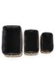 Manzamo 3-Piece Bamboo Multi-Purpose Organizer Storage Box Organizer Basket Black - 2