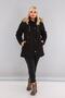 Women's Woolen Capsony Furry Canvas Linen Coat & Coat - 3