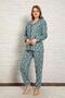 Women's Winter Welsoft Plush Pearl Fleece Buttoned New Year's Pajama Set 'Silky Texture'