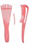 Lom1192 New Generation Detangling Combing Brush Octopus Design Flexible Tooth Curly Hair - Pink - 3