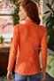 Women's Orange Half Fisherman Ribbed Camisole Body BLZ-19000599 - 4