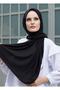 شال قطن ممشط أسود نسائي