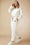 Women's Ecru Fleece Printed Tracksuit Set DD00730 - 2