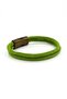Pistachio Green Two Rows Metal Magnet Men's Bracelet M013n - 2