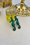 Chrome Green Color Antiallergic Seahorse Earrings - 2