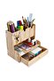 Desktop Organizer Pen Holder Organizer Desktop Organizer Wooden - 4