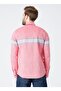 Men's Grady Woven U.Sleeve Shirt Red Striped 212 LCM241005 - 2