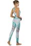 High Waist Digital Print Bottom Top Tights and Bustier Set C-1112 - 2