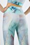 High Waist Digital Print Bottom Top Tights and Bustier Set C-1112 - 5