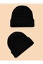 Unisex Basic Beret Σετ Μαύρο&Μαύρο