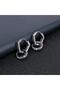 Large Antique Design Combination Ring Accessory Snap Hexagon Tribal Men's 316l Steel Earrings - 6
