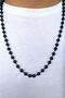 Matte Onyx Natural Stone Knotted 70-80 Cm Long Men's Necklace - 2