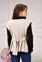 Women's Stone Color V-Neck Sweater - 2