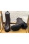 Women's Genuine Real Leather Thick Heeled Boots - 4
