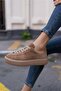 Women's Nude Real Suede Eva Sole - 2