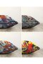 Double Sided Abstract Water Color Illustrated Fashion Girl Designed 4-Piece Raschel Knitted Throw Pillow Cover Set - 2