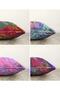 Double Sided Water Paint Marbling Art Designed 4-Piece Raschel Knitted Throw Pillow Cover Set - 2