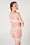 Gartered Cupless Rubber Detailed Bra Set - 7