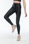Women's Black High Waist Recovery Disco Shiny Leggings