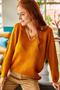 Women's Mustard Thessaloniki Loose Knitwear Sweater KZK-19000051 - 2