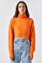 Pomarańczowy sweter damski 2KAL98301UT - 3