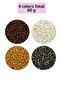 Bulk glass sand beads (11/0) 2 mm - 4 colors - total 80 grams - bnc406