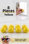 8 Pcs Hard Plastic Knob Round Ball Yellow Cabinet Furniture Kitchen Cupboard Drawer Handle Knob Handles
